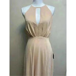 Lulus NWT  Aim for amour champagne halter maxi dress medium NWT Photo 5