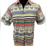 Cabin creek Vintage Patchwork Embroidered Eclectic Preppy Country Club Gold Top Photo 0