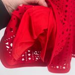 Alya Women's Scuba Sleeveless Round Neck Eyelet A-Line Party Dress Red Size XS Photo 6