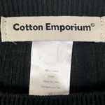 Cotton Emporium  Women’s Black Ribbed Side Button Sweater XL Crew Neck Photo 9