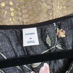 Old Navy  Black Sleeveless Floral V Neck Waist Defined Casual Mini Dress Medium Photo 2