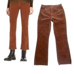 MOTHER BROWN CORDUROY THE HUSTLER ANKLE FRAY IN HOPSCOTCH 27" EUC Photo 2