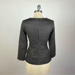 LIBBY Metallic Silver Long Sleeve Blouse Gray Size 6 Photo 6