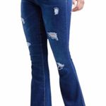 Ymi High Rise Boot Cut Raw Hem Jeans Size 26 Photo 0