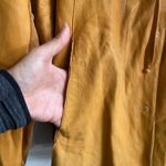 Transit Par Such Leather Jacket for Women Mustard Yellow Unlined Snap Tie Size 4 Photo 5