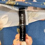 Rags and Couture WOMEN’S  blue with peach floral top Photo 4