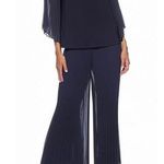 Marina Pleated Chiffon Round Neck Long Illusion Wing Sleeve 2 Photo 1