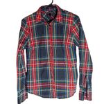 J.Crew Red Navy Green Plaid Long Sleeve Button Photo 0