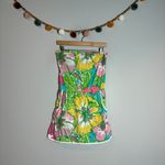 Lilly Pulitzer  Strapless Lucy Romper Shorely Blue Big Flirt Floral Photo 1