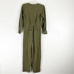 Madewell  Diamond Jacquard Kale Green  Button Front Chest Pockets Jumpsuit XXS Photo 1