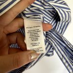 Vineyard Vines blue and white striped summer top cap sleeves side knot women's 6 Photo 4