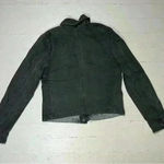 Calvin Klein Vintage  Black Wash Denim Biker Style Jacket Women’s Size Small Photo 6