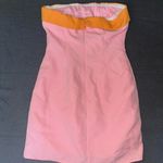 Princess Polly  Pink Strapless Mini Dress with Orange Trim Photo 4