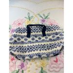 Pink Nation Sherpa Fleece Duffel Bag Travel Weekend Blue Fair Isle Print Photo 5