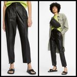 Ted Baker ππ Faydell Pleather Trouser ~ Black US 8 NWT *NO BELT* Photo 3