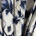 Osman Suzie White Floral Print Long Sleeve Tie Waist High Low Shirt Dress Sz 12 Photo 15