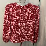 Primark  red Floral blouse with front tie‎ size 4 Photo 4