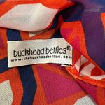 Buckhead Betties  Blouse Womens Large Red White Blue Cantina Jules Georgette Flow Photo 5