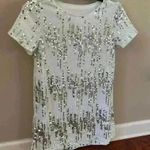 SheIn Sequin Tee Shirt Mini Dress Versatile Size Small Shift Dress Party MINT Photo 4
