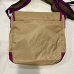 Bensimon Color Block Tan Purple Sporty French Messenger Bag Photo 10