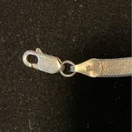 ITALY VINTAGE 925 STERLING SILVER FLAT CHAIN BRACELET Photo 5