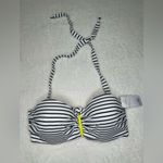 Lascana Venus Striped Bandeau Bikini Top 32DD/34DD Black Size undefined Photo 2