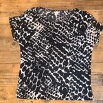 Jaclyn Smith Collection Black White Stretch Top, Medium - New! Photo 2