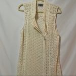 Chelsea 28 Cream Lace Full Zip Vest M Photo 1