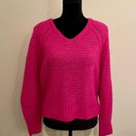Universal Threads Bright Pink Open Knit V-Neck Sweater Size Extra Small NEW Photo 0
