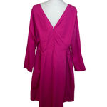 Eshakti  Dress Midi Cotton Fit & Flare Cocktail Long Sleeve Bow Dress, 2X (20W) Photo 7