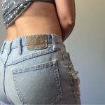 Wrangler Vintage Wranglers Distressed Thrashed High Waisted Baggy Jean Shorts Size 34 Photo 3