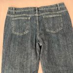 Boston Proper  Denim Flare Jeans with Lace and Rhinestone Embroidery Photo 7