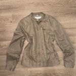Guess Vintage Y2K 100% Cotton Bomber Lightweight Zip Tan Brown Jacket Size Small Photo 2