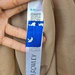 Cynthia Rowley Camel strapless organza dress with white 3D flower Size 6 Photo 5