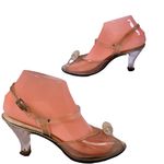 Saks 5th Avenue VINTAGE 1950'S SAKS FIFTH AVENUE FENTON LAST PLASTIC LUCITE BEADED HEELS (6) Photo 10