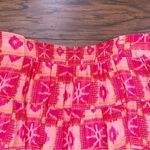 Anthropologie • Danielle Duer Tiered Mini Skirt pink Ella ikat print flowy Photo 9