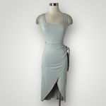 Wilfred ‎ Aritzia Saturn Ecovéro Tie Waist Midi Dress Light Gray XS Photo 1