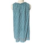 Roller Rabbit  Sleeveless Shift Dress in Block Print Teal Blue Size Large Photo 2