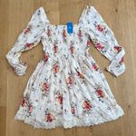 Cupshe  Mini Dress Long Sleeve Floral Daybreak Size XS Cream Pink Yellow Photo 4