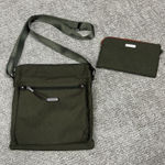 Baggallini  Go Bagg Crossbody Purse Shoulder Bag Olive Green+ Wallet Pockets Photo 0