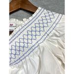 Vineyard Vines  Smocked Off‎ Shoulder White Blouse 3/4 Sleeve Women’s Shirt XS Photo 4