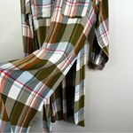 Anthropologie Pilcro  Plaid Side Slit Maxi Tunic Buttondown Womens M Photo 8