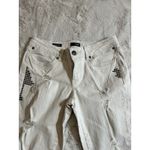 a.n.a  Womens Ankle Jeans Size 10 Modern Fit Embellished‎ Distressed Stretch Bone Photo 2