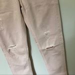 ZARA  Woman Jeans Light Pink Premium Denim Light Pink Distressed Skinny size 26 Photo 4