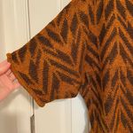 Ny Collection NEW |  women’s orange brown pattern tassel loose sweater medium‎ Photo 1