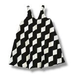 Sam Edelman Geometric Black White Diamond Check Slip Dress Women’s M Lined Photo 0