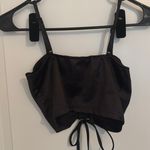 Peach Puff  Crop Top Black Photo 2