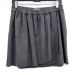 Wilfred Free  size Large gray faux suede wrap‎ style mini skirt Aritzia brand Photo 0