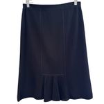 Misook  Black A Line Skirt Pleated Back Size Medium Petite Photo 2