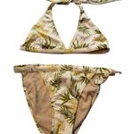 J.Crew Tropical Leaf Pineapple Print 2-pc Halter Bikini, Sz S Photo 4